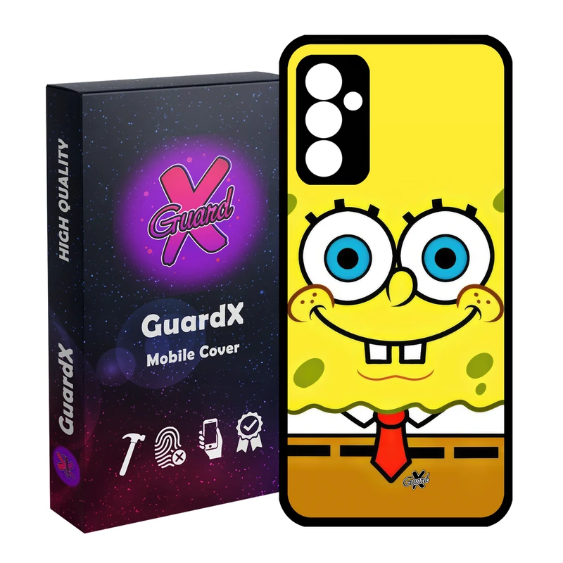 کاور گارد ایکس طرح باب اسفنجی مدل Glass10637 مناسب برای گوشی موبایل سامسونگ Galaxy A55 / A55 5G