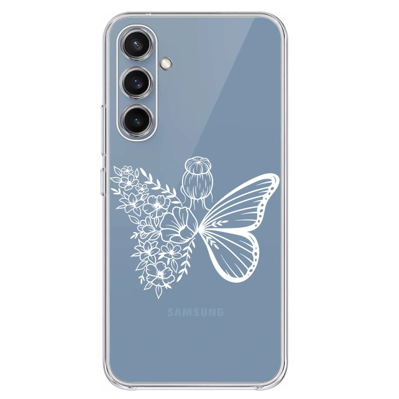 کاور مگافون طرح دختر پروانه ای مدل C53-W مناسب برای گوشی موبایل سامسونگ Galaxy S23 FE
