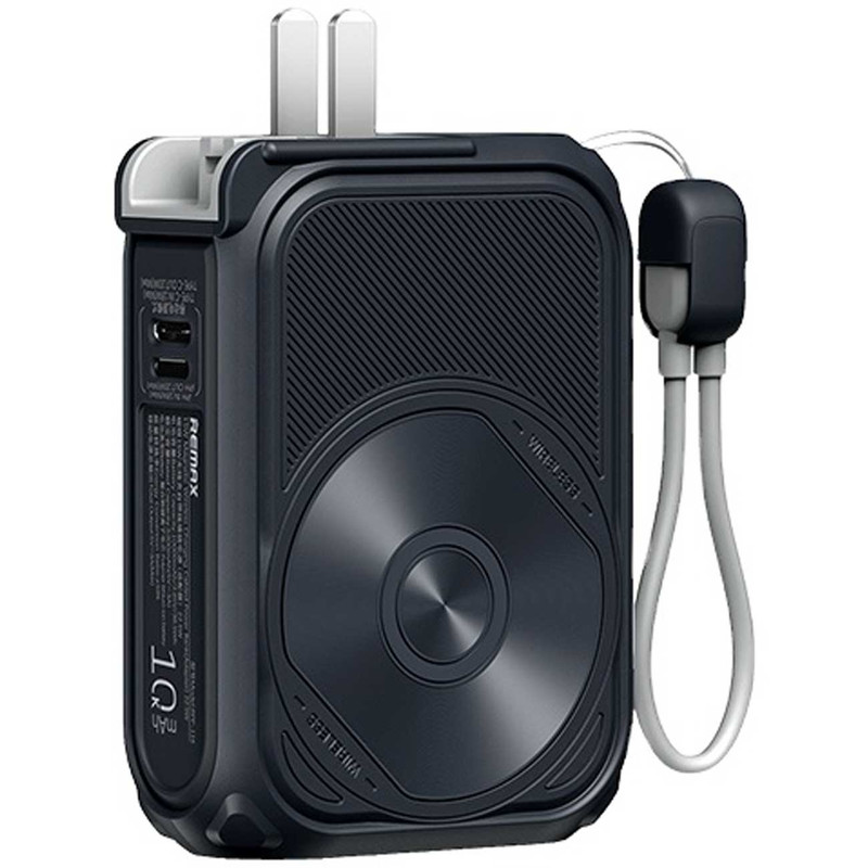 پاوربانک بی‌سیم 22.5 وات ریمکس مدل CP-2 ظرفیت 20000 میلی‌آمپر‌ساعت به همراه کابل لایتنینگ