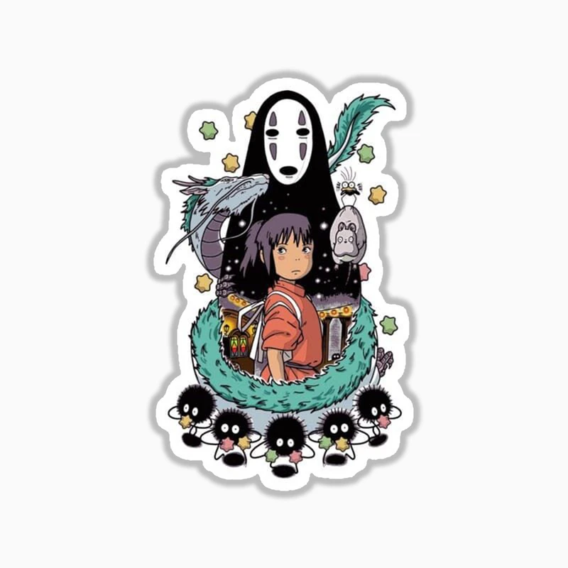 استیکر لپ تاپ و موبایل بووم طرح انیمه شهر اشباح کد MR42