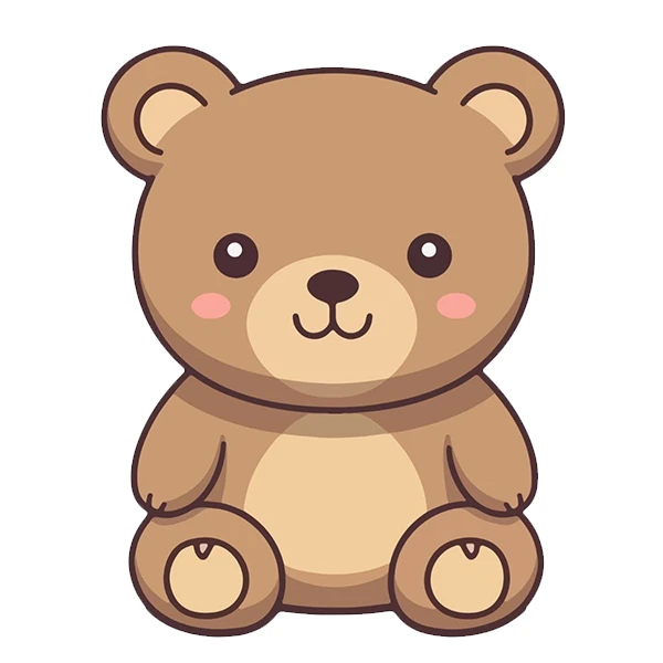 استیکر پارچه و لباس پاد آفرین طرح خرسی کد 1554