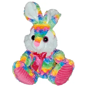 عروسک طرح خرگوش مدل RainBow کد SZT/21 ارتفاع 34 سانتی متر
