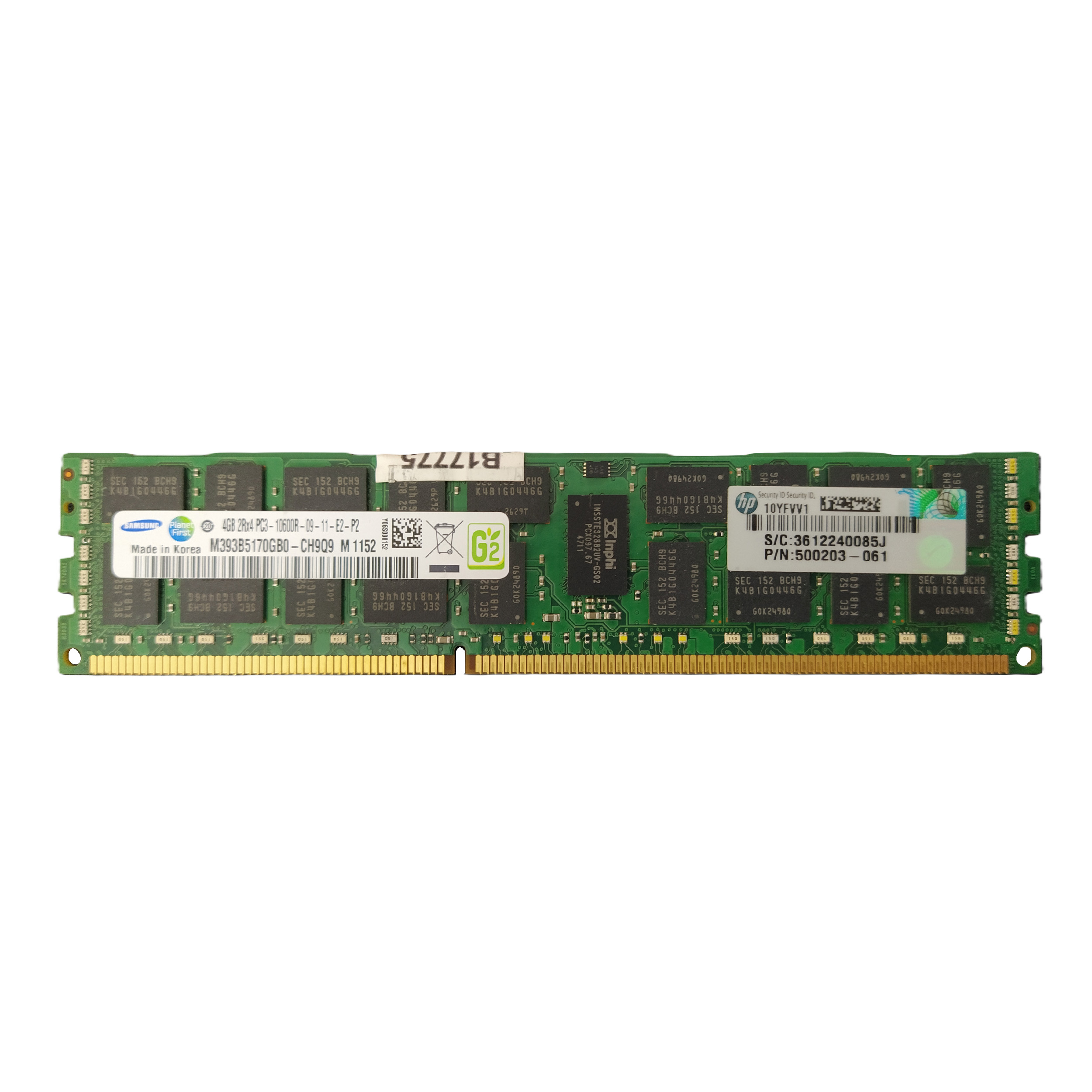 رم سرور DDR3 تک کاناله 1333 مگاهرتز CL9 سامسونگ مدل M393B5170GB0-CH9Q9 ظرفیت 4 گیگابایت