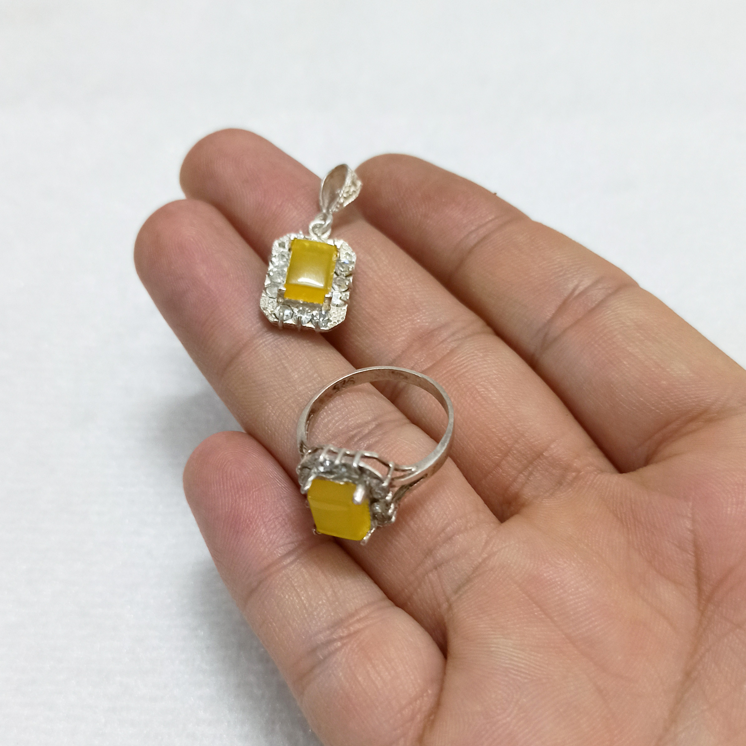 نیم ست نقره زنانه سلین کالا مدل شرف الشمس کد ce-shams6