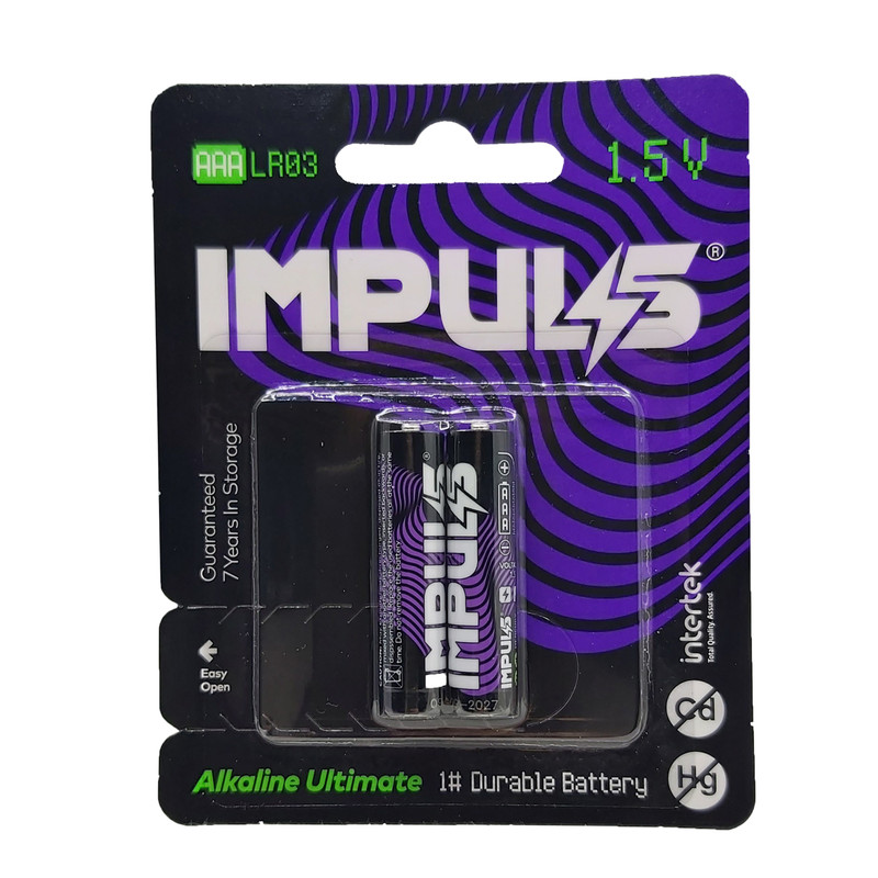 باتری نیم قلمی ایمپالس مدل Alkaline Utimate بسته 2 عددی 