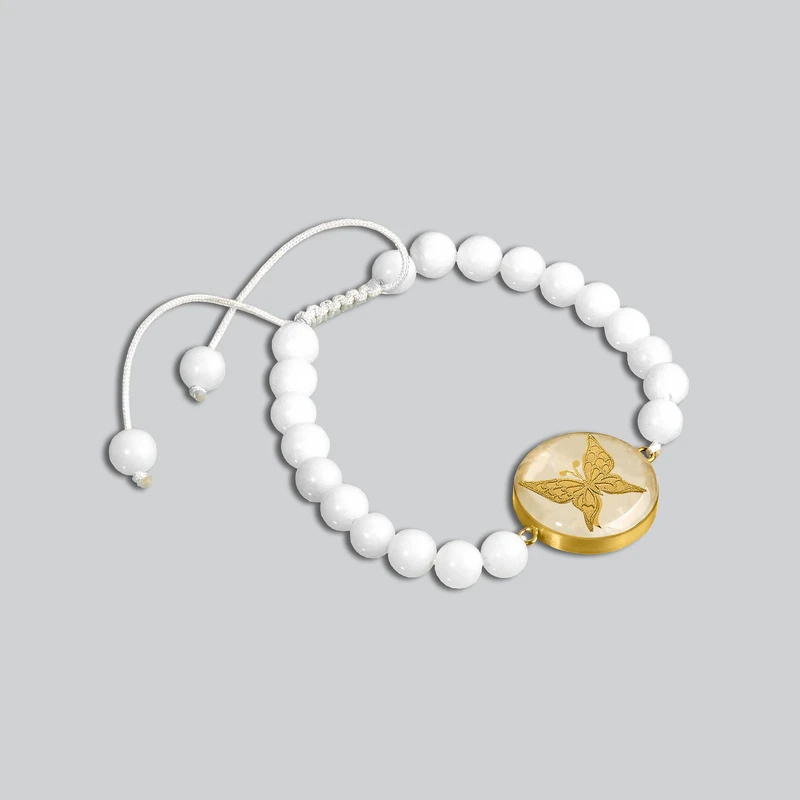 دستبند زنانه دانژه طرح پروانه کد ZDNG24G6013 