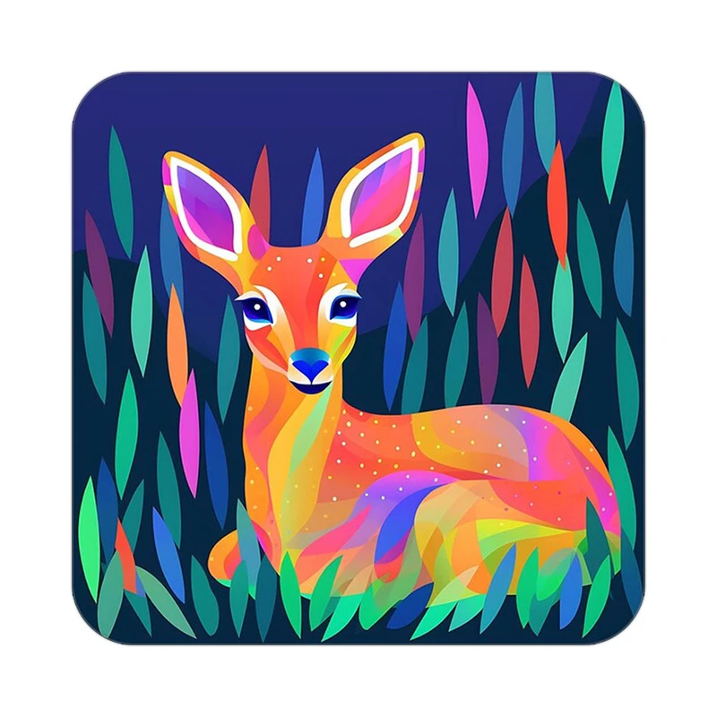 زیر لیوانی کاکتی طرح حیوانات رنگی مدل mp25443