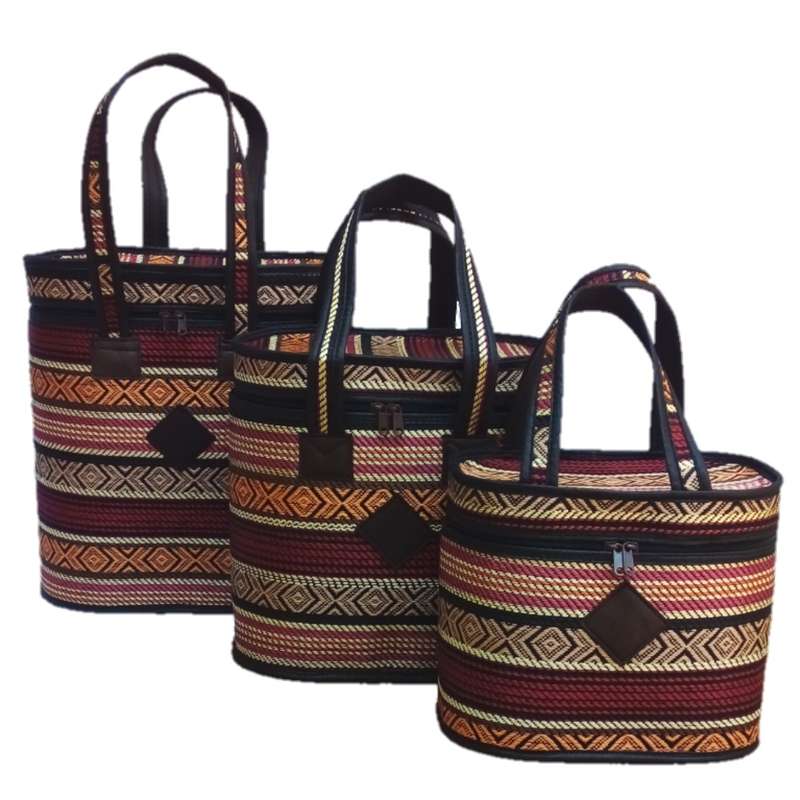 ساک پیک نیک مدل دسته ایمن جاجیم تیدا مجموعه 3 عددی