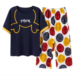 ست تی شرت آستین کوتاه و شلوار زنانه مدل میکی موس