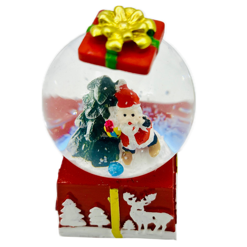 گوی مدل چراغدار بابانوئل طرح هدیه کریسمس کد A4127