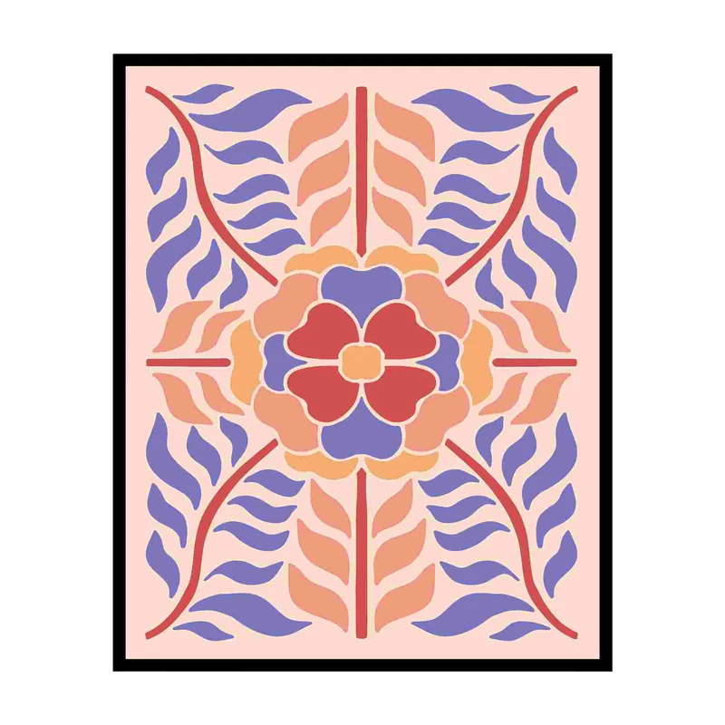 پوستر مدل چاپ الگوی گل