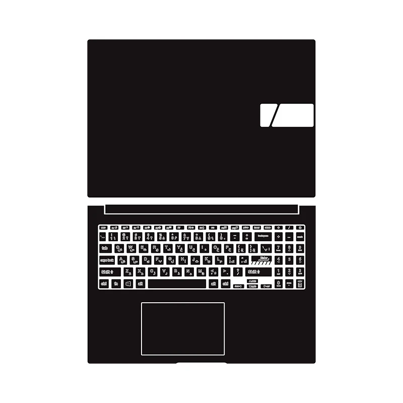 برچسب محافظ لپ تاپ توییجین و موییجین کد 01 مناسب برای لپ تاپ ایسوس VivoBook 16X OLED K3605Z به همراه برچسب حروف فارسی کیبورد