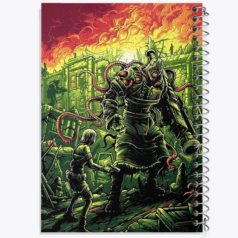 دفتر شطرنجی 50 برگ خندالو مدل بازی رزیدنت اویل (Resident Evil) کد 31676