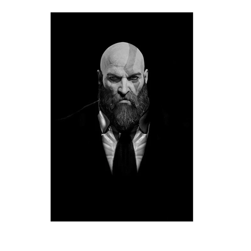 استیکر لپ تاپ و موبایل مدل بازی طرح خدای جنگ کریتوس god of war Kratos کد 215