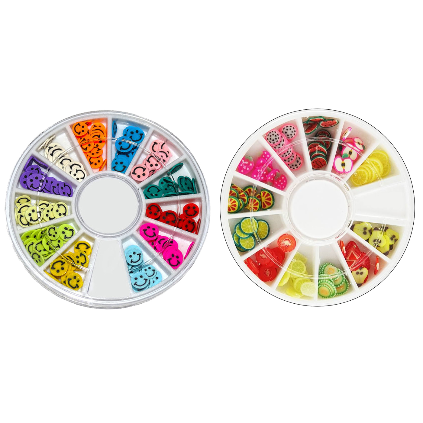 تزیین ناخن مدل میوه ها و ایموجی ها مجموعه دو عددی