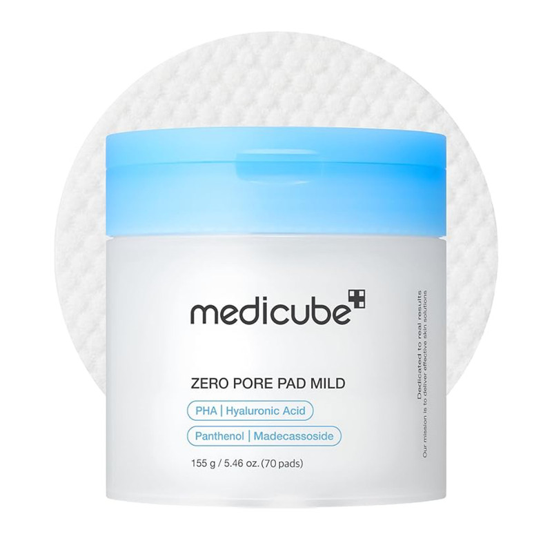 پد لایه بردار صورت مدیکیوب مدل zero pore mild مناسب برای انواع پوست حجم 120 میلی لیتر