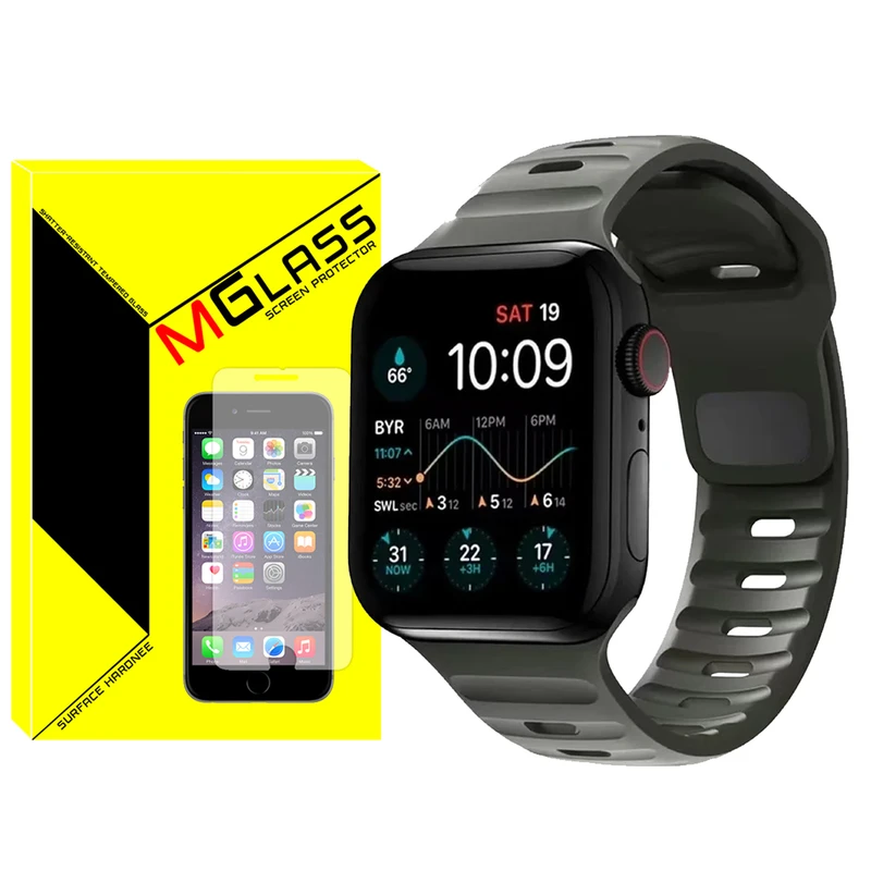 بند ام‌گلس مدل Spig Sport MG مناسب برای اپل واچ Series 7 Aluminum 45mm / Series 8 Aluminum 45mm / Series 9 Aluminum 45mm