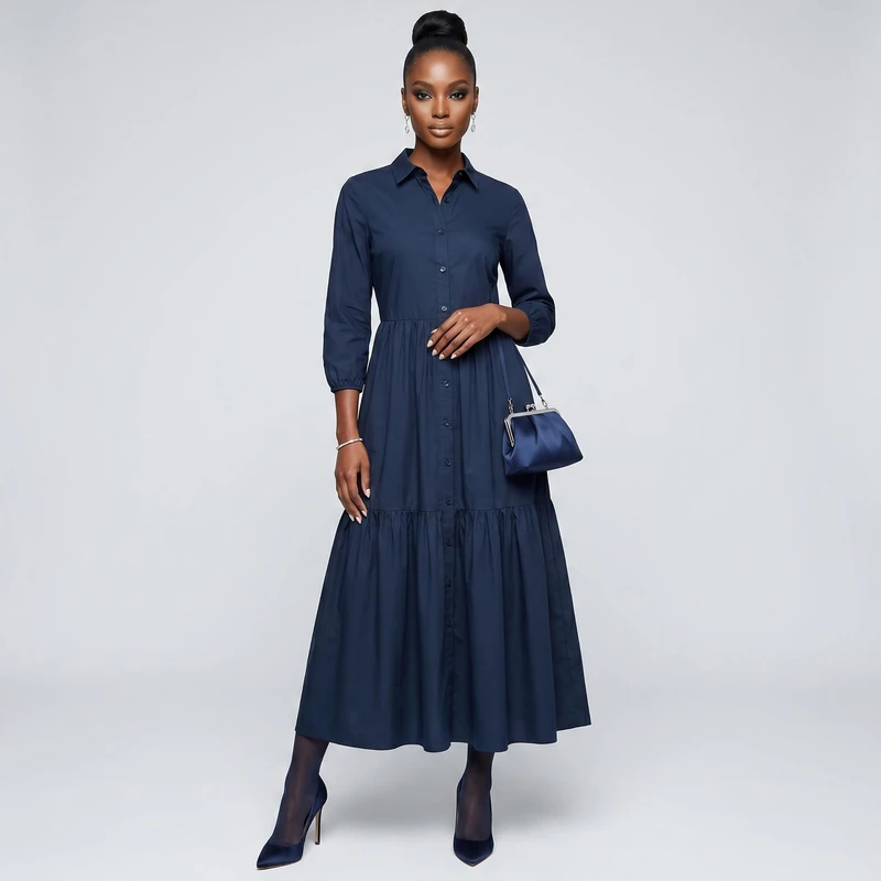 پیراهن زنانه اسمارا مدل ROBE MI-LONGUE