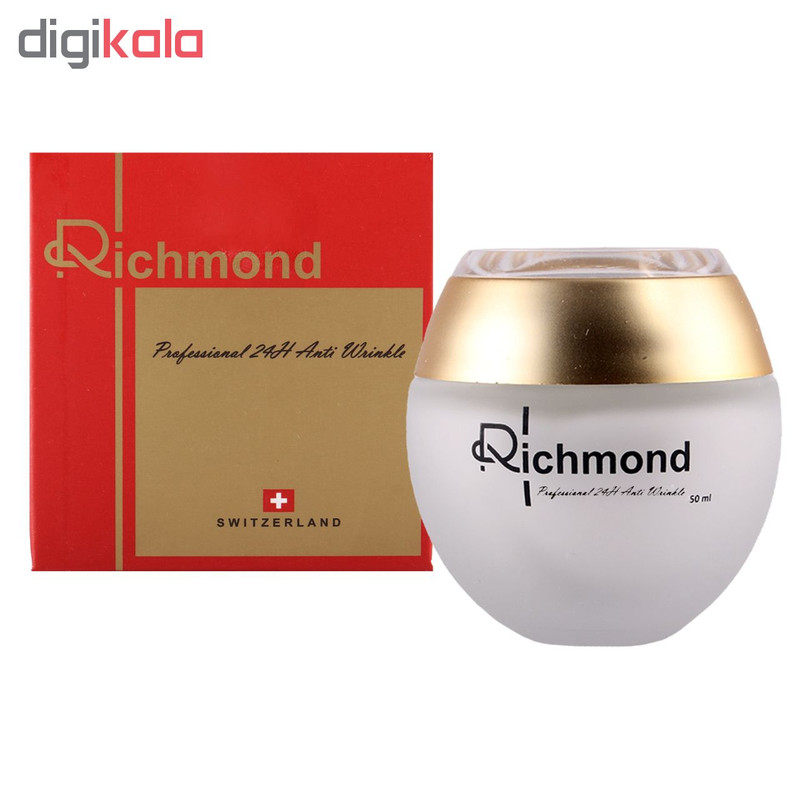 کرم ضد چروک 24 ساعته ریچموند مدل Anti-Wrinkle حجم 50 میلی لیتر