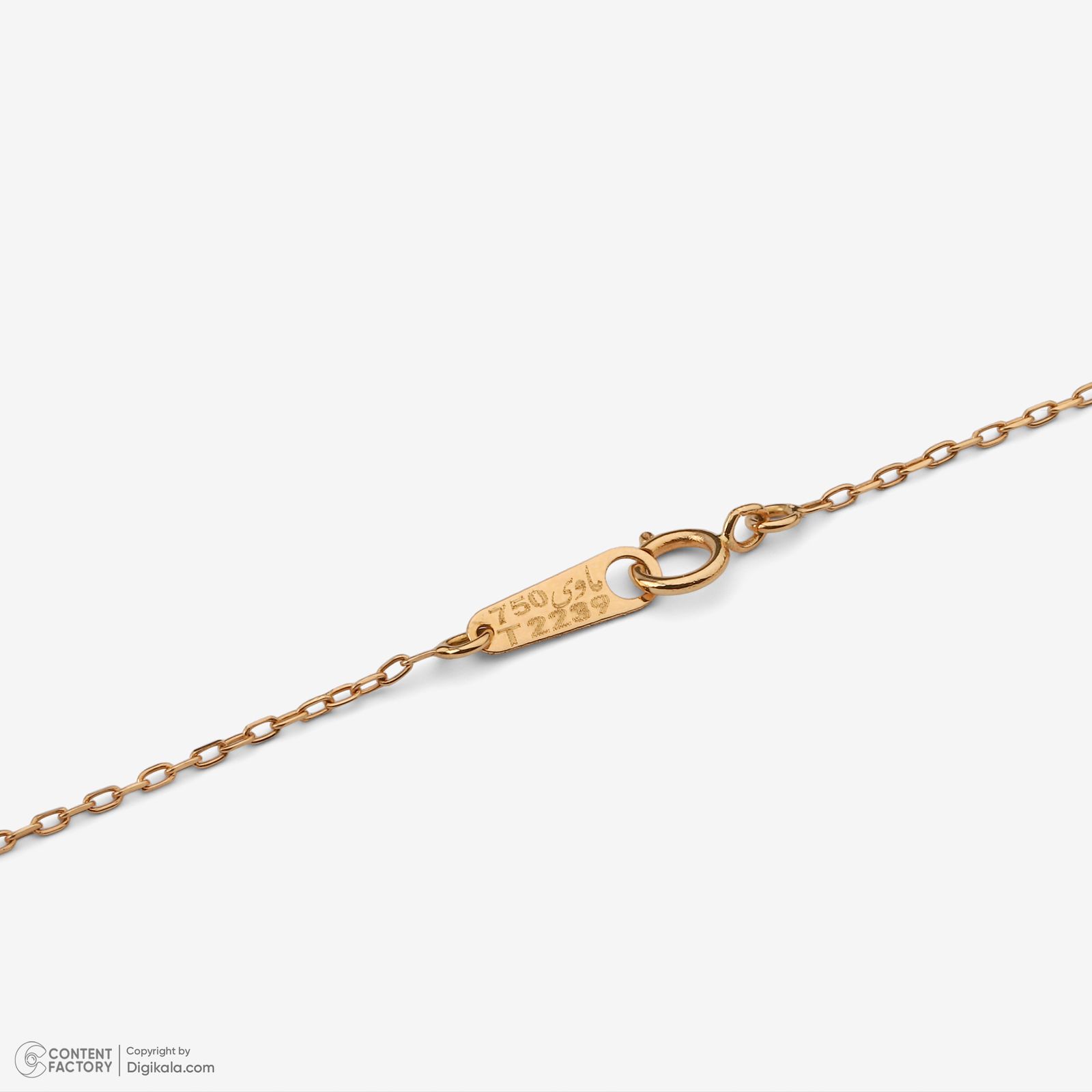 گردنبند طلا 18 عیار زنانه با زنجیر حلقهای (فلامینگو) ماوی گالری مدل فلاور - - 5