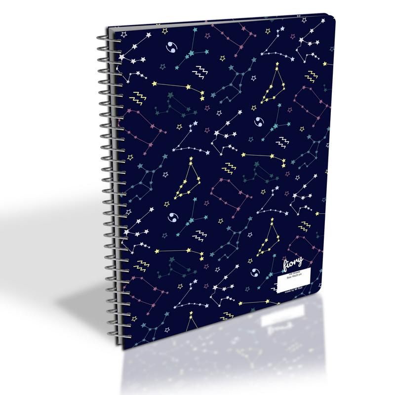 دفتر مشق 100 برگ مستر راد مدل کهکشانی طرح کیهان کد fiory 2065
