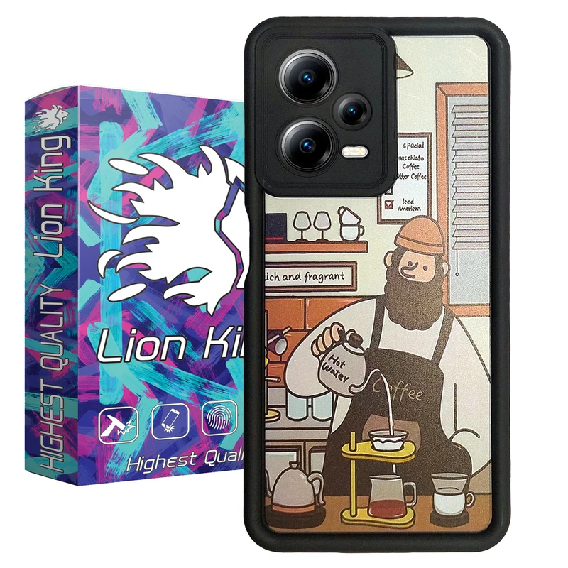 کاور لاین کینگ طرح کافه چی مناسب برای گوشی موبایل شیائومی Redmi Note 12 Pro 5G 