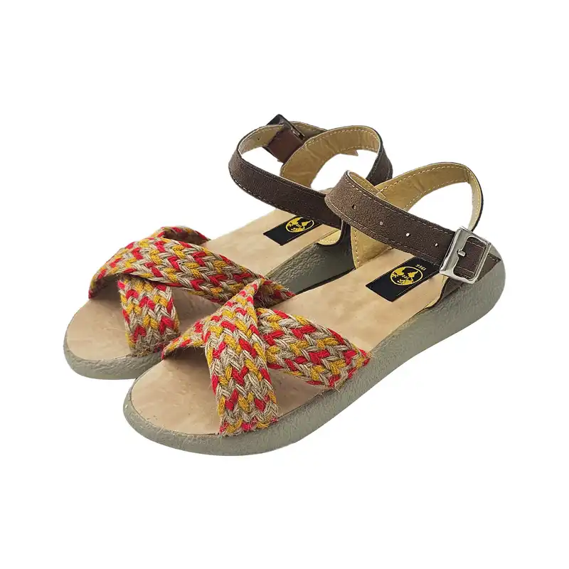 صندل زنانه سیی مدل کنفی سنتی کد 2107