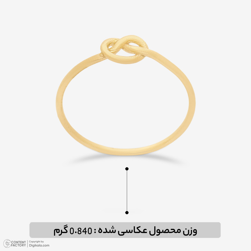 انگشتر طلا 18 عیار زنانه گالری طلا و جواهر هانی مدل mk399 - 7