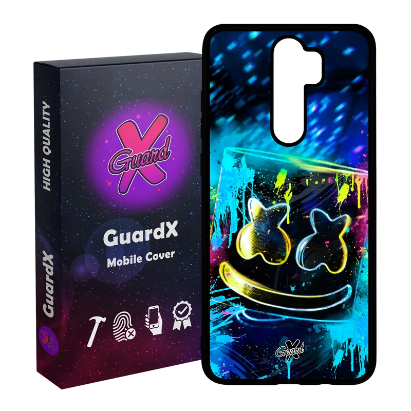 کاور گارد ایکس طرح Marshmello مدل Glass10104 مناسب برای گوشی موبایل شیائومی Redmi 9 / 9 Prime