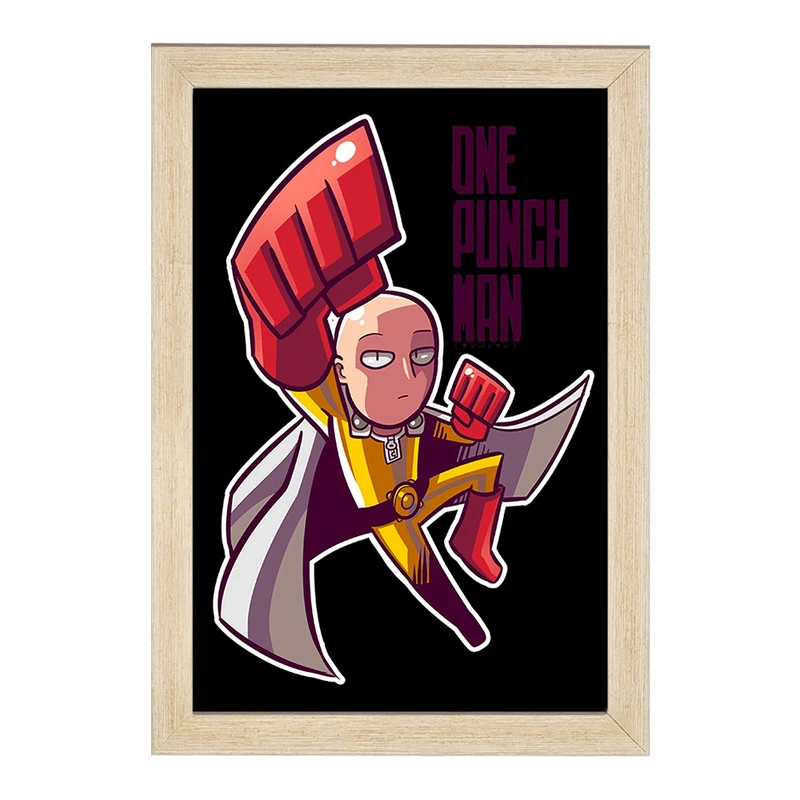تابلو خندالو مدل سایتاما انیمه مرد تک مشتی One Punch Man  کد 10527