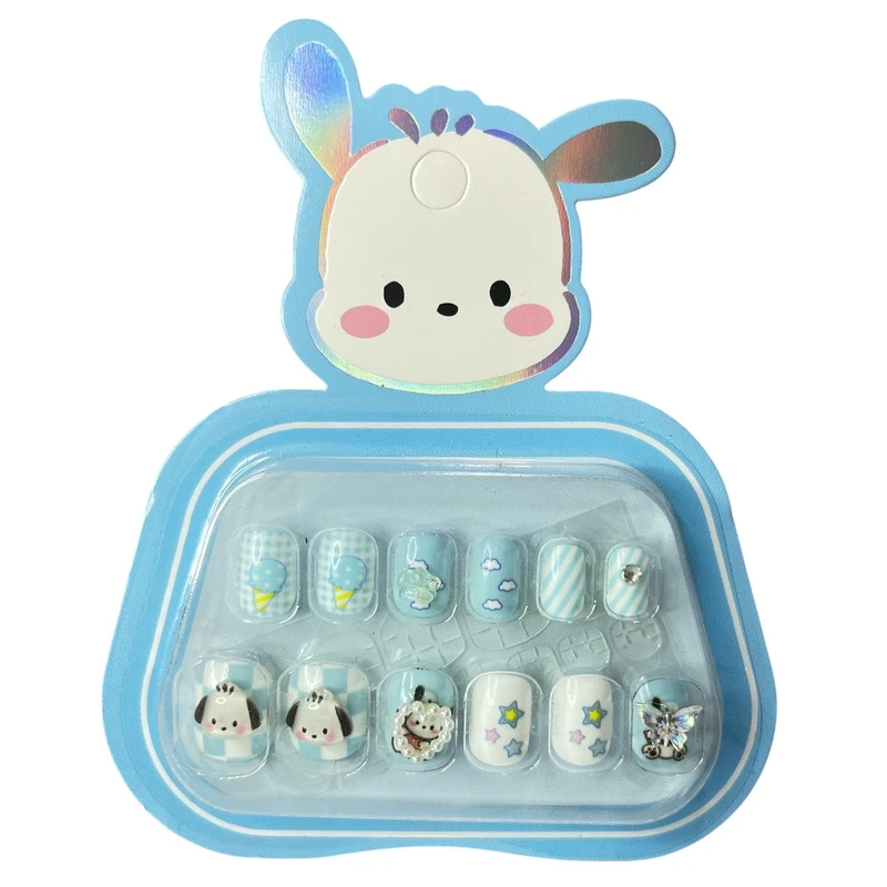 ناخن مصنوعی دست کودک مدل فانتزی بسته 12 عددی