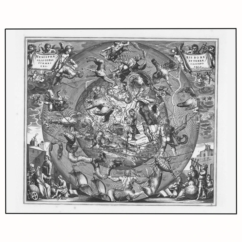 پوستر مدل نقشه آسمانی -طرح رنسانس قرون وسطی 40 