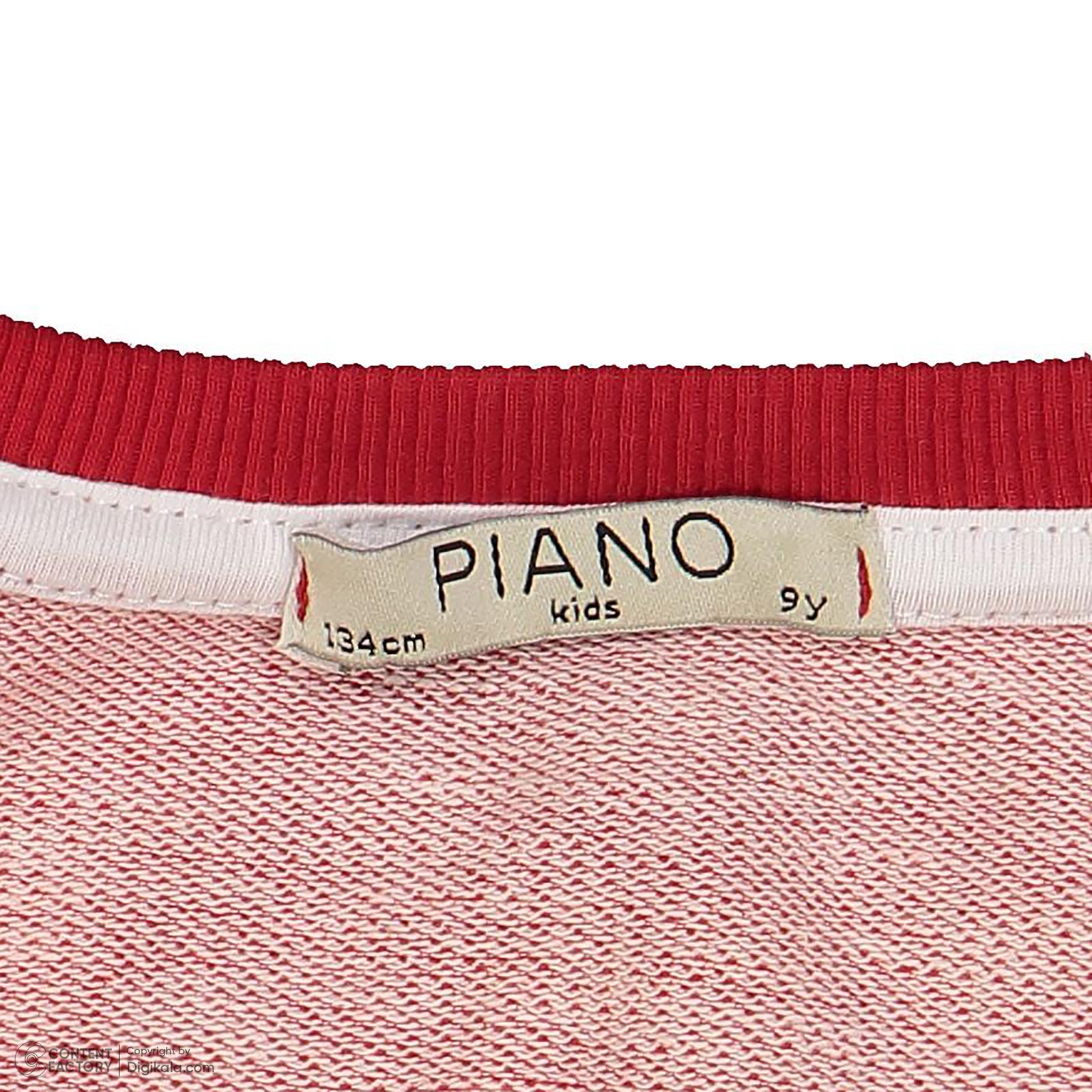 سویشرت دخترانه پیانو مدل 1819 رنگ قرمز -  - 5