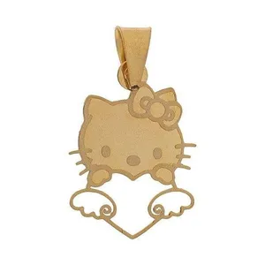 آویز گردنبند طلا 18 عیار زنانه قیراط طرح کیتی کد GH4672