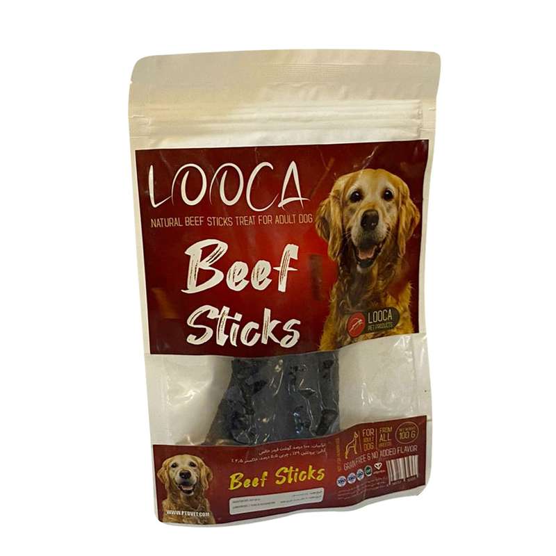 تشویقی سگ لوکا مدل Beef sticks 01 وزن 100 گرم