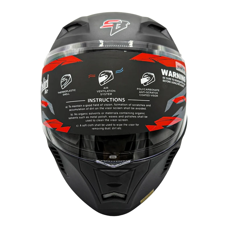 عکس شماره 5 : کلاه کاسکت فک-متحرک استیل برد مدل sb20 matt به همراه طلق دودی