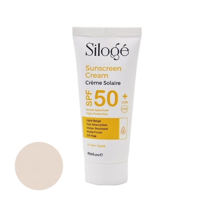 کرم ضدآفتاب رنگی سیلوژه، با SPF50، مدل solaire، حاوی محافظ UVA ،UVB، مناسب پوستهای خشک و نرمال حجم 40 میلیلیتر