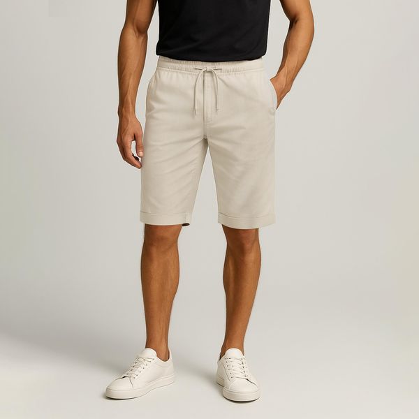 شلوارک مردانه مدل لینن کد 16044207