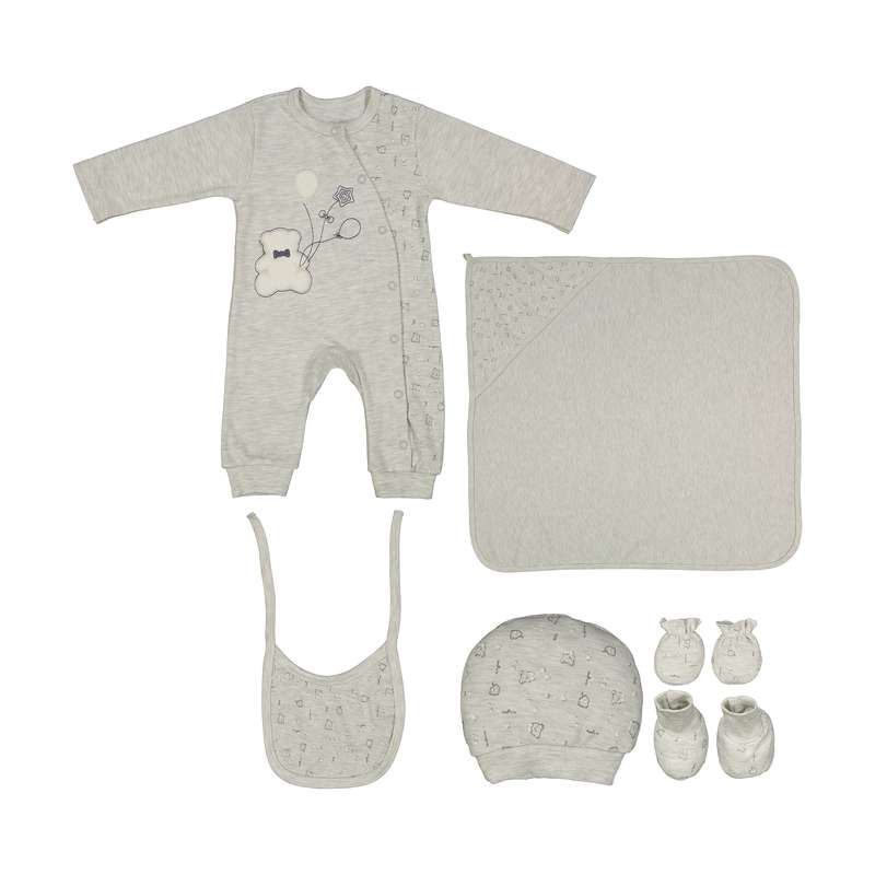 ست 7 تکه لباس نوزادی پاپو مدل خرس و بادکنک