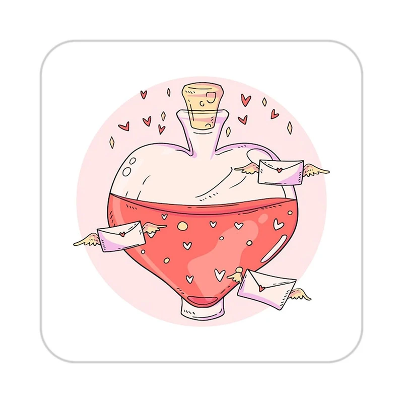 زیر لیوانی کاکتی طرح عاشقانه مدل mp37899