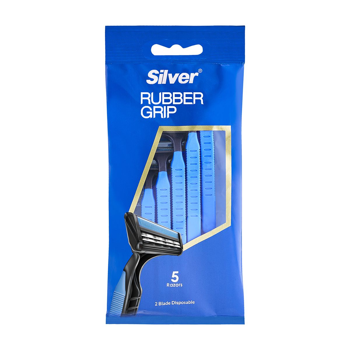 خود تراش سیلور مدل Rubber Grip بسته 5 عددی -  - 2