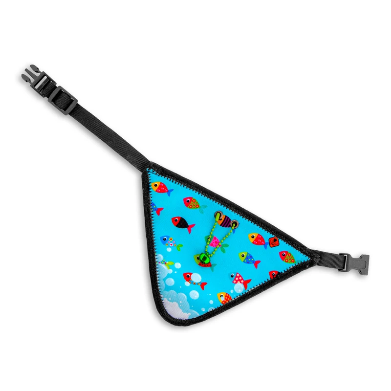 دستمال گردن سگ و گربه تادو طرح زنگوله دار کد D101 سایز L