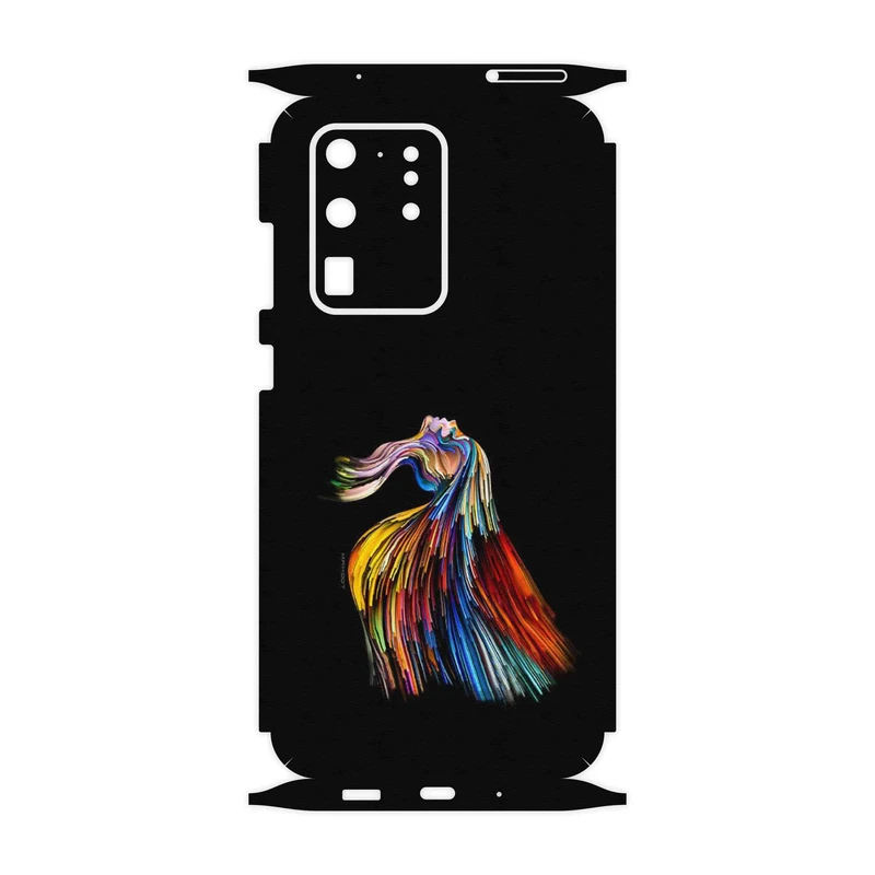 برچسب پوششی ماهوت مدل Rainbow Hair Digital Art-FullSkin مناسب برای گوشی موبایل سامسونگ Galaxy S20 Ultra