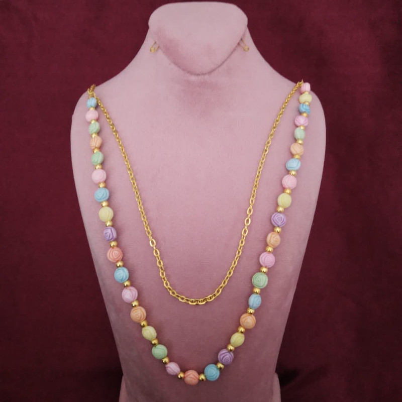 گردنبند دخترانه مدل دوبل