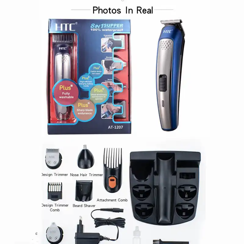 ست ماشین اصلاح موی صورت و بدن اچ تی سی مدل AT 1207