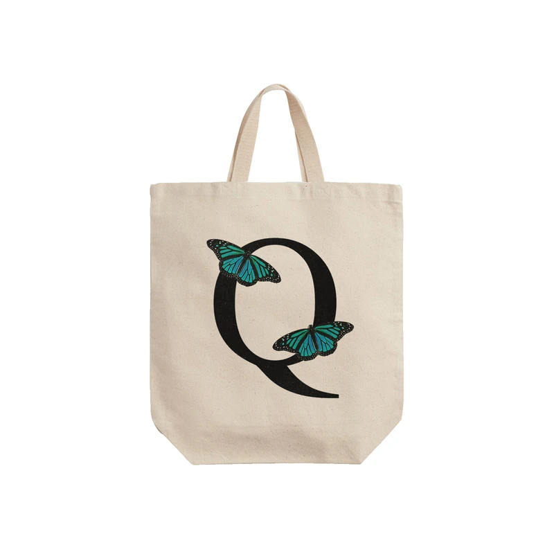 ساک خرید ترمه طراحان ایده مدل حرف Q پروانه ای کد cfp3019 - S