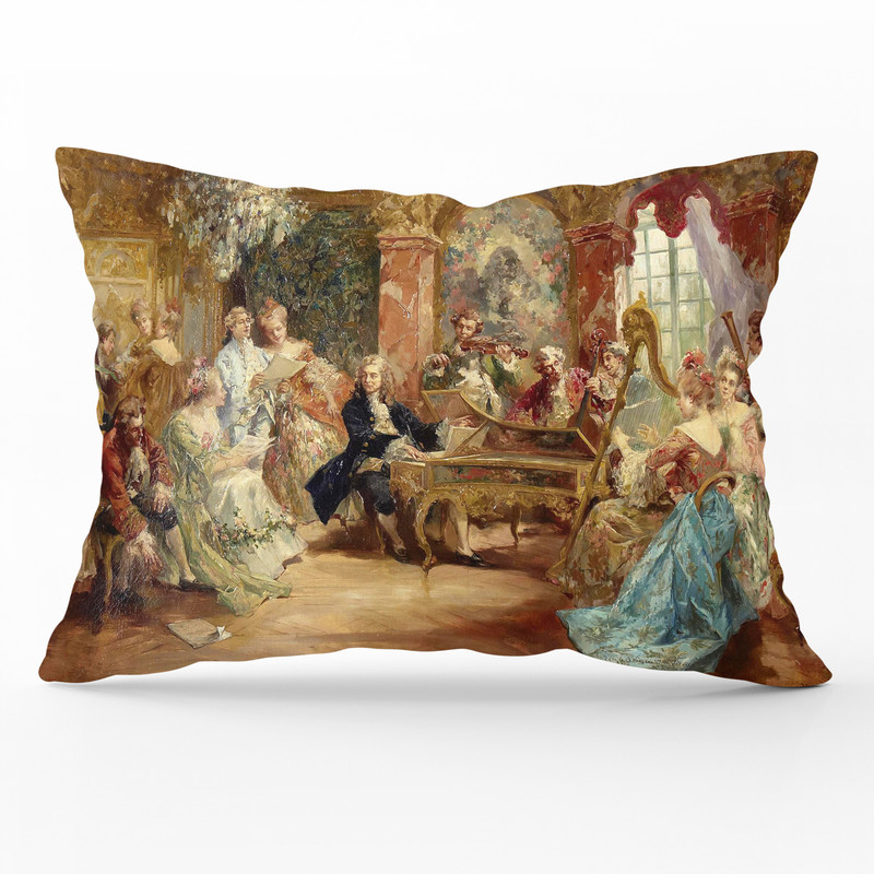 رو بالشی مدل مخمل طرح رنسانس کد 1041