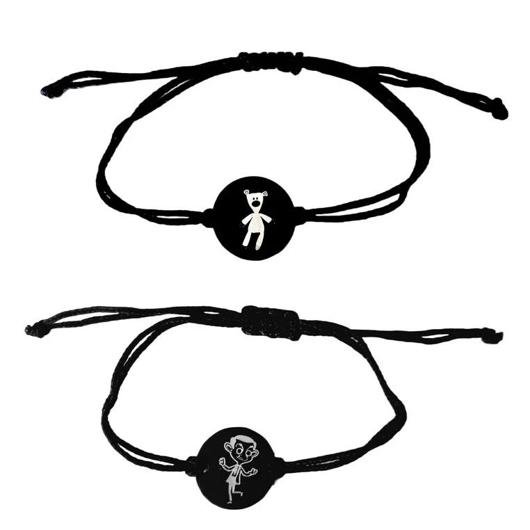 دستبند دخترانه مدل ست دوستی مستربین و تدی خرس بسته 2 عددی