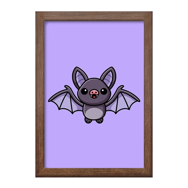 تابلو خندالو طرح حیوانات بامزه خفاش کد 28189