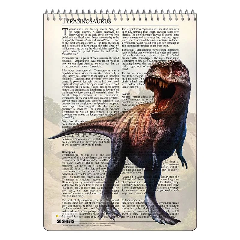 دفتر نقاشی 50 برگ سیمی کارنیکا طرح روزنامه وینتج حیوانات Vintage Newspaper Animals کد 11720